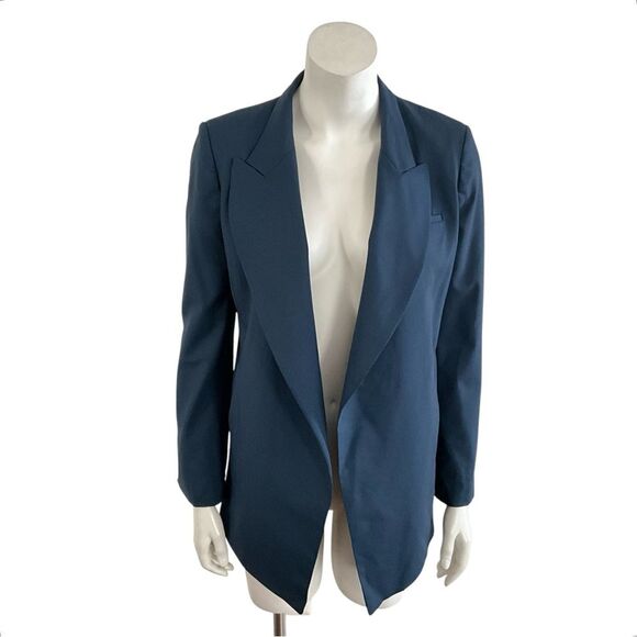 MM Lafleur Wool Blend Blazer Open Front Long Sleeve S - Picture 1 of 8